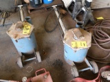 LOT: (2) OTC 10 Ton Air Jacks Model 1591A, Support Stand, (2) 12 Ton Jack Stands (LOCATED IN
