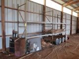 LOT: Contents of Out Building including (2) Sections Pallet Rack, Fuel Tanks, 44 in x 72 in. Tank