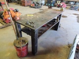 LOT: 28 in. x 72 in. Welding Bench with 6 in. Vise and Ridgid Top Screw Chain Vise (LOCATED IN