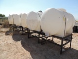 LOT: (5) Poly Tanks - (2) 535 Gallon, (3) 330 Gallon (LOCATED IN HENNESSEY, OK. - IN CHEM YARD)