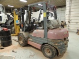 Toyota 6000 Lb. LP Forklift, Model 02-6FGU30 , 2 Stage Mast, Pnuematic Tires, Runs - New Battery