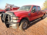 2008 FORD F250 XLT SD Crew Cab 4x4 Long Bed, 6.4 Power Stroke, Auto Trans, Vin # 1FTSW21R38ED41181