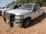 2006 Ford F250 XLT SD Ext. Cab 4x2 Long Bed, 6.0 Power Stroke, Auto Trans, No Rear Axle, Vin #