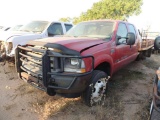 2002 Ford F550 SD Crew Cab 4x2, 9 Ft. Flat Bed, 7.3 Power Stroke, Auto Trans, No Rear Wheels, Vin #