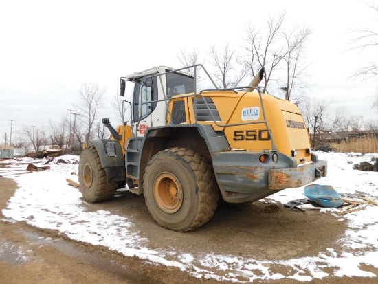 2012 Liebherr Articulating Wheel Loader Model L550, S/N 45630027, Enclosed