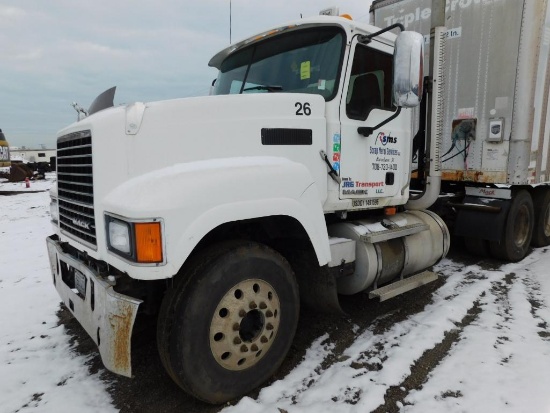 2009 Mack Tandem-Axle Day Cab Truck Tractor Model CHU613, VIN 1M1AN07Y89N00