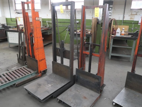 LOT: (2) Hydraulic Die Carts - (1) 24 in. x 24 in. x 54 in., (1) 24 in. x 3