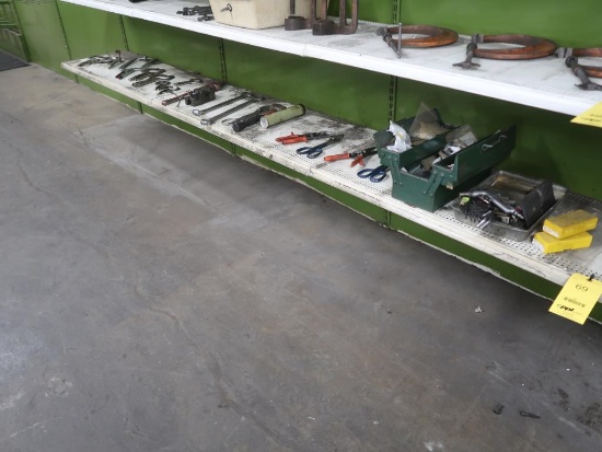 LOT: Assorted Hand Tools (on bottom shelf), LOCATION: TOOL ROOM