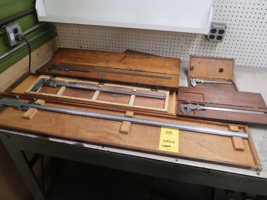 LOT: (2) 40 in. Calipers, (1) 12 in. Caliper, (1) 6 in. Caliper, (1) 24 in.