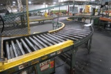 LOT: (3) Hytrol 36 in. Power Roller Conveyors, 90 Degree Turns, LOCATION: M