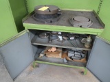 LOT: 12 in. T-Slot Rotary Table, Cabinet, LOCATION: TOOL ROOM