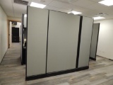 LOT: 4-Station High Wall Cubicle, w/(6) Monitors , (2) Computer Towers, LOCATION: 2435 S. 6th