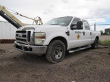 2008 Ford F250 XLT Superduty Truck, VIN # 1FTSW20R68EB62151, 2-WD, Crew Cab