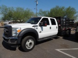 2016 Ford F 450 Crew Cab 12 ft. Flatbed 4x2, VIN # 1FD0W4GT5GEC45276, 6.7 L