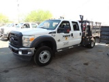 5-2015 Ford F450 SD Crew Cab 9 ft. Flatbed 4x2, VIN # 1FD0W4GT9GEA04501, 6.7 Ltr. Auto Trans,