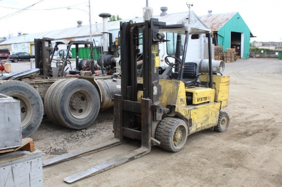 Hyster LP 12,000 lbs. S120XIS Solid Tire Forklift, Dual Mast, 111 in. Reach, 3,440 Indicated Hours,