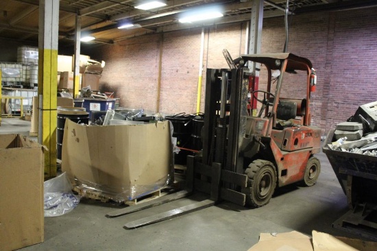 Clark LP 5,000 lbs.  Solid Tire Forklift, Triple Mast, 149 in. Reach, S/N Y355153500, (Located at 90