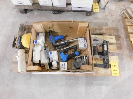 LOT: (3) Pneumatic Staple Guns, Assorted Staples, Insect Fogger on (1) Pallet (located Bay #1)