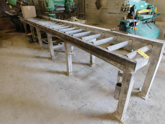 LOT: 60 ft. (est.) Roller Conveyor with 24 in. Rollers