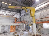 LOT: Abell Howe 2 Ton 360 Degree Free Standing Jib Crane, Yale 1 Ton Electric Chain Hoist, Pendant