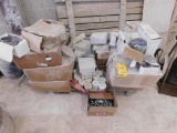 LOT: Assorted Hardware, Sanding Belts, Cutting Discs, Hooks, etc. on (1) Pallet