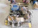 LOT: Budgit 1 Ton & Duff Lynx Chain Hoists, 10 HP Motor