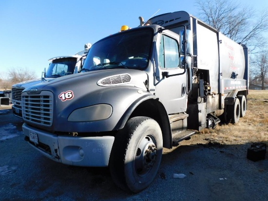 2009 Freightliner T.A. Automated Side Loader Garbage Truck Model Business Class M2, VIN