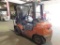 Toyota7FGU25 LP Forklift, 3150 lb. Lift Cap., Triple Mast Side Shift, S/N 68625, 18,060 Hours