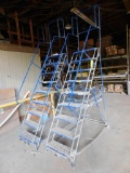 LOT: (2) 7' Rolling Safety Stairs