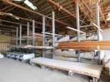 LOT: (8) Sections Cantilever Rack, Single Sided, 12' x 3', (4) Sections Cantilever Rack, Double