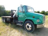 2004 Freightliner FL-80 Knuckle Boom Truck, Tandem Axle, VIN 1FVHBXAK24HM17234, 7-Speed Manual