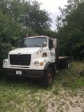 1999 Sterling Flatbed Truck, 24 ft. Bed (est.) Tandem Axle, CAT Diesel, Moffit Mount, VIN