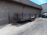Home Made Trailer, Wood Bed 16 ft. (est.), (NO TITLE) (Located in Aurora, IL - Inspection by