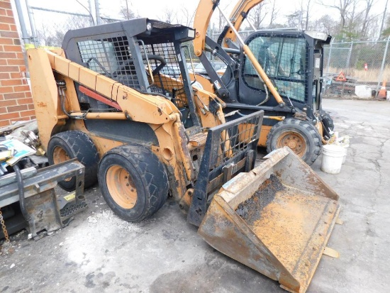 Case 60XT Skid Steer, Diesel, Hand Controls, Aux. Hydraulics, 5' Bucket & 3' Forks, 12 X 16.5 Tires,