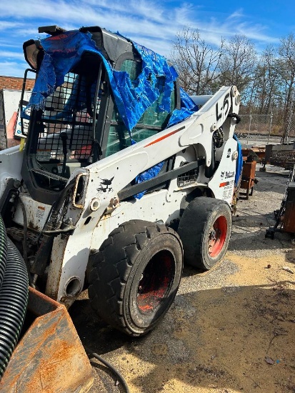 2015 Bobcat S750 Skid Steer, Kubota Turbo Diesel, Foot Controls, Aux Hydraulics, Power Quick Tach,