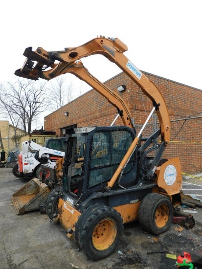 2011 Case SV300 Skid Steer, Turbo Diesel, Hand Controls, Aux Hydraulics, Power Quick Tach, Enclosed