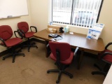 LOT: Contents of Shop Offices: (7) Desks, (8) Chairs, Office Supplies, ACCOUNT OFFICE NOT INCLUDED,