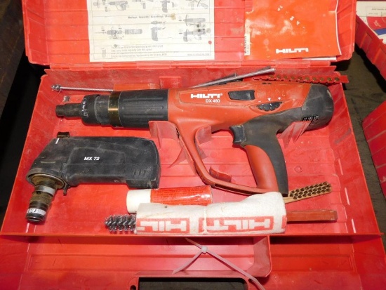 Hilti DX460 Fully Automatic Powder-Actuated Fastening Tool W/MX72 Magazine