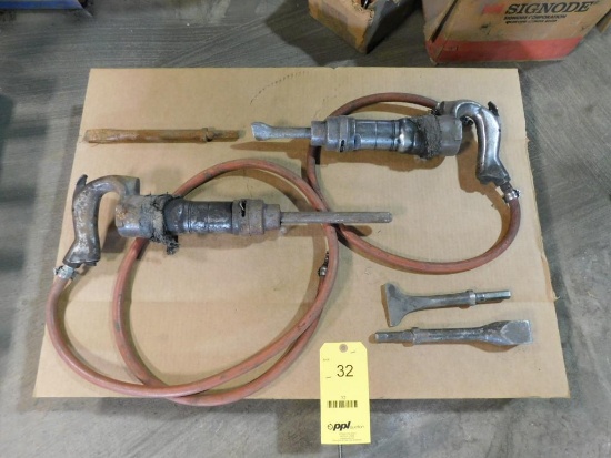 LOT: (2) Pneumatic Concrete Breakers w/(3) Extra Bits on Pallet