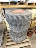 LOT: (3) Deestone 12-16.5 NHS Tires for Bobcat, (1) 12 x 16.5 NHS Tire for Bobcat (LOCATION: 382 N.