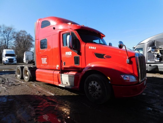 2012 Peterbilt 587 Sleeper Cab 6X4 Tractor Trailer, Cummins SDX 15 L Diesel Engine, Eaton Fuller