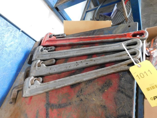 LOT: (4) Ridgid 36" Aluminum Pipe Wrenches