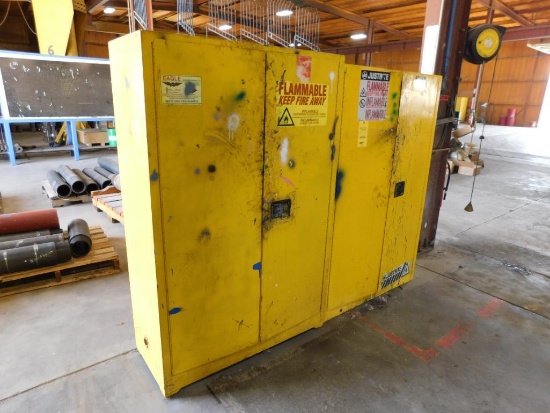 LOT: (1) Eagle 60-Gallon Flammable Liquid Storage Cabinet, (1) Justrite 45-Gallon Flammable Liquid