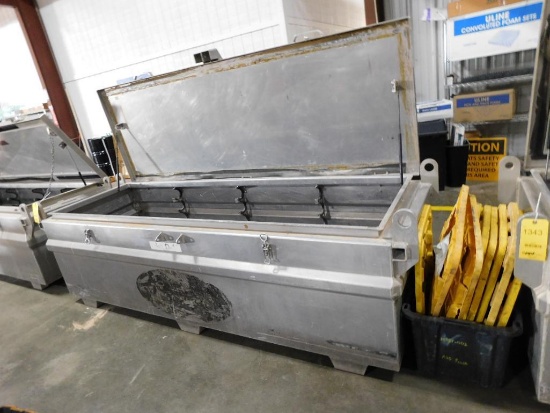 LOT: Heavy Duty Aluminum Kit Box Approx. 3' x 9' w/Assorted Hammer Unions