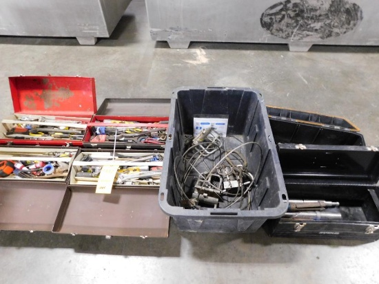 LOT: (4) Tool Boxes w/Hand Tools & String Line Extraction Tools