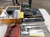LOT: Mitutoyo Outside Micrometer Set & Assorted Calipers