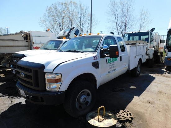 2008 Ford F-350 XL Super Duty Service Body Truck, VIN 1FDWX35RX8ED85883, V8 Power Stroke, Automatic