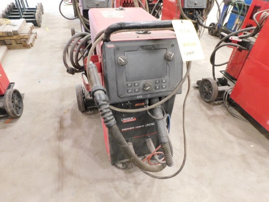 Lincoln Power Wave 300C, 300 Amp Mig Welder w/Gun & Cool Arc 40 Cooler (LOCATED IN FABRICATION