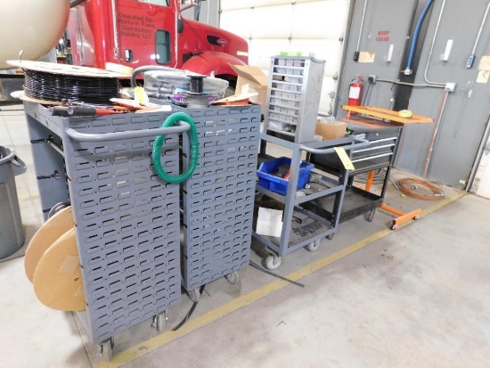 LOT: (4) Rolling Carts, (1) Toolbox (LOCATED IN GREEN BLDG.)