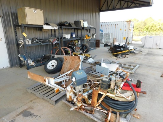 LOT: (5) Truck Rims, Assorted Steel, Pump & Truck Parts, etc. (LOCATED BEHIND GREEN BLDG.)